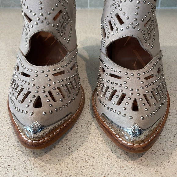 Jeffrey Campbell tan studded booties. - Picture 4 of 7